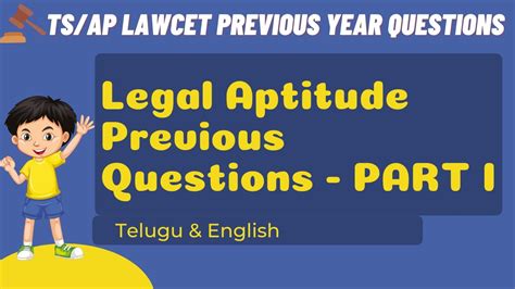 Part Ts Ap Lawcet Legal Aptitude Previous Questions Thrinath Reddy