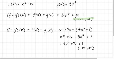 Solved Consider The Following Functions F X 1 X G X X2 − 5x