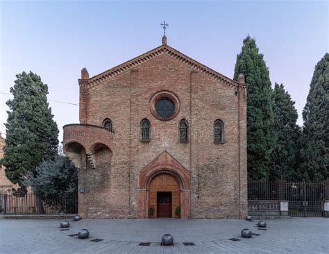 The Brick Facade And Arched Entrance Of Bologna Basilica Of Santo