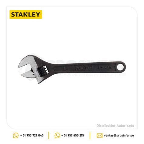 Llave Ajustable Fosfatada Francesa 8 Stanley 87 046LA en Perú