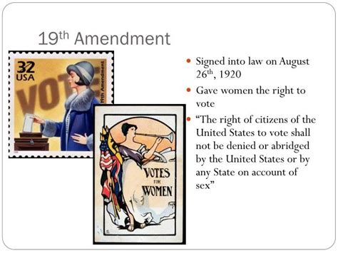 Ppt 19 Th Amendment Powerpoint Presentation Id1909213