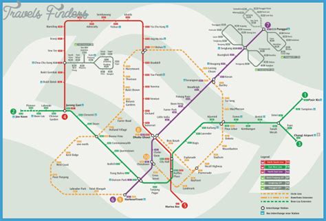 Singapore Subway Map - TravelsFinders.Com