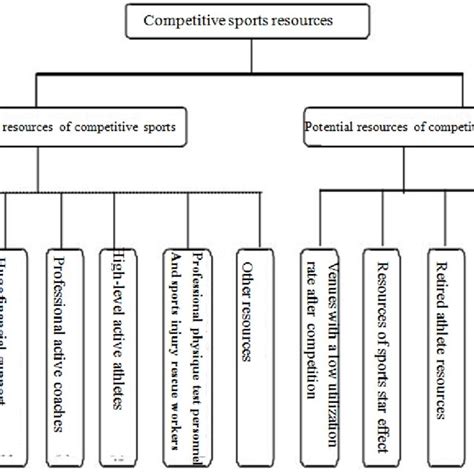 Schematic Diagram Of Classification Of Competitive Sports Resources In