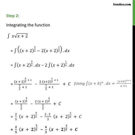 Ex 7 2 7 Integrate X Root X 2 Chapter 7 Class 12 Ex 7 2