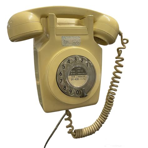 Prop Hire Gpo Wall Mounted Rotary Dial Telephone Ivory Eighties