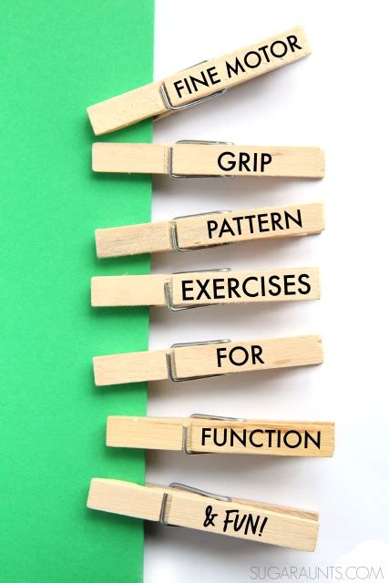 Clothes Pin Pinch Grasp Exercises - The OT Toolbox