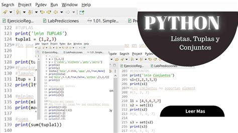 Introducción A Listas Tuplas Conjuntos En Python Instrucciones Básicas