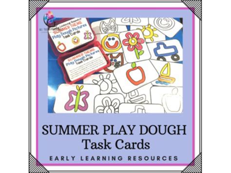 Summertime Play Dough Task Cards Early Literacy Fine Motor Sped