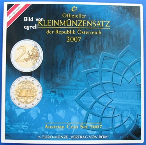 Österreich Euro Kursmünzensatz 2007 Stempelglanz Stgl Euromuenzen