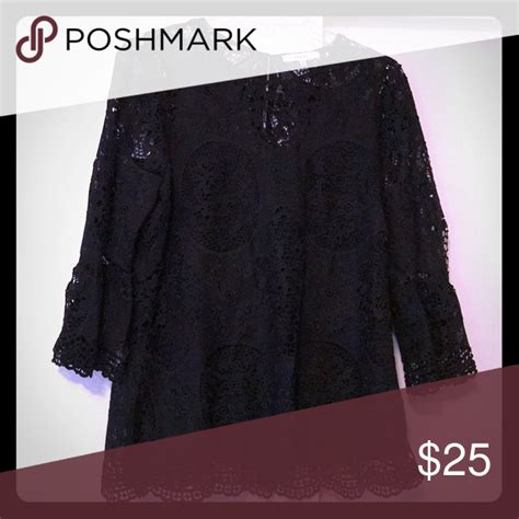 Ro De Black Lace Top Peplum Lace Top Black Lace Tops Tops