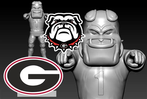 Georgia Bulldogs Football Mascot Statue 3d Print 3d Models Download