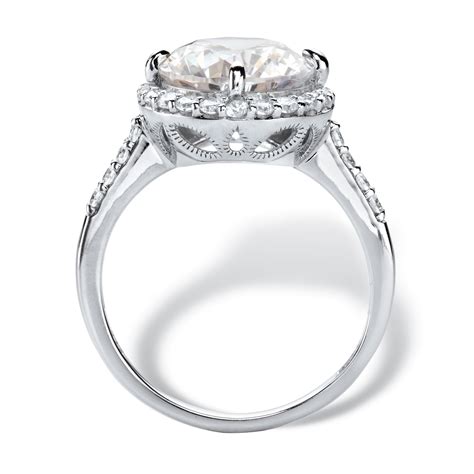 Cz Engagement Rings White Gold Buy 0 91 Inch 1 50 Carat Ctw 14k White Gold Round White Cubic