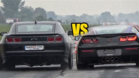 Chevrolet Corvette Stingray C7 VS Chevrolet Camaro SS SOUND BATTLE