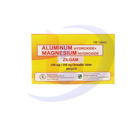 Aluminum Hydroxide Magnesium Hydroxide Zilgam 200mg200mg Chewable