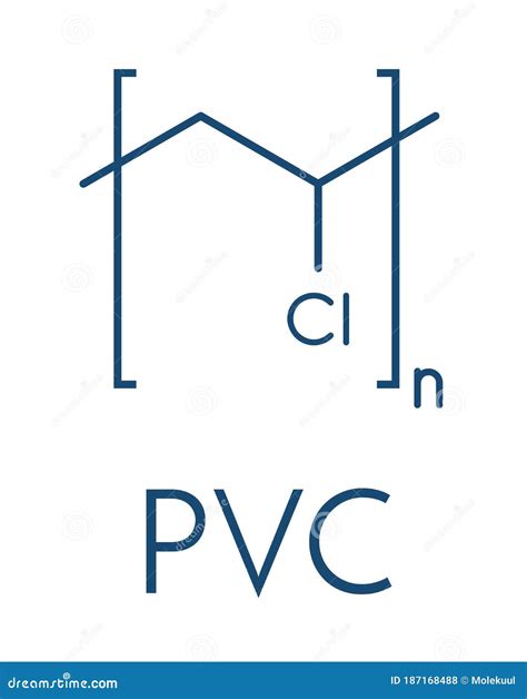 Polyvinyl Chloride Plastic PVC, Chemical Structure. Used In Production ...