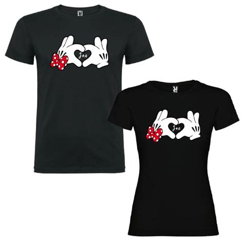 2 Camisetas Mickey And Minnie Mouse Pareja 30 00