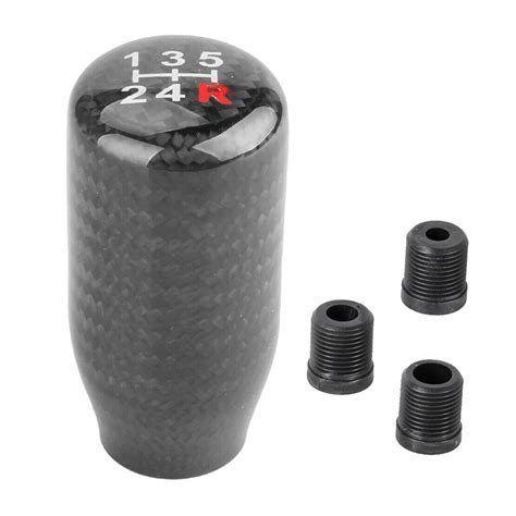 Carbon Fiber 5 Speed Manual Gear Stick Shift Knob Shifter Ebay