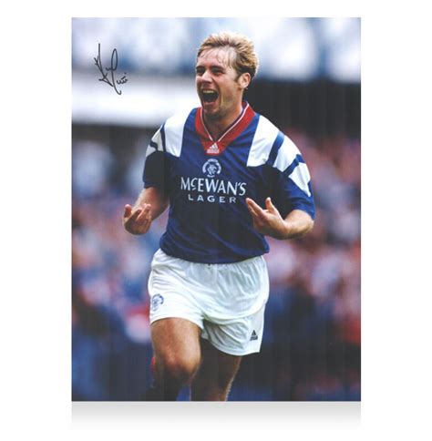 Ally Mccoist Signed Rangers Photo