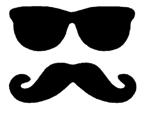 Glasses And Moustache Mustache Silhouette Applique Instant