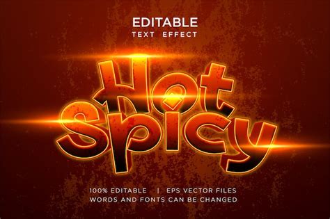 Premium Vector Hot Editable Spicy Text Effect