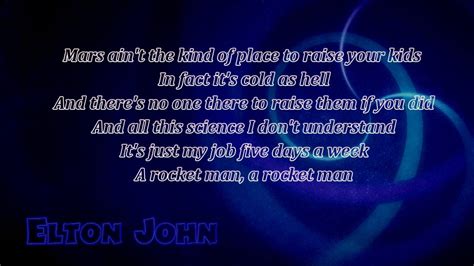 Elton John Rocket Man Lyrics