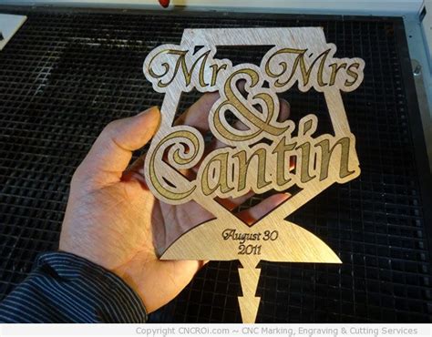 Cnc Laser Engraving And Cutting Custom Wedding Cake Toppers