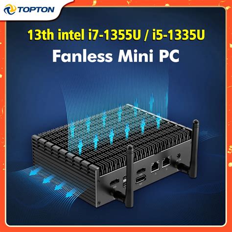 Topton Fanless Mini Pc Th Gen Intel I U I U Windows