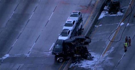 Big Rig Several Cars Collide In Fiery Crash On 210 Freeway In Arcadia