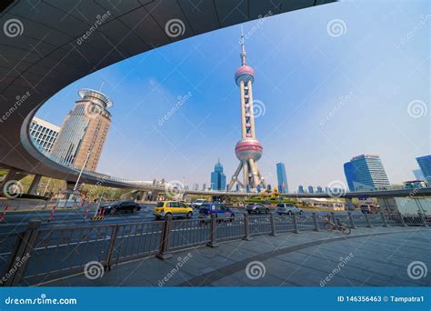 Costruzione Orientale Della Torre Della Perla TV Di Shanghai Nell