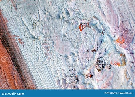 Oil Painting Close Up Texture With Brush Strokes Stock Image Image Of