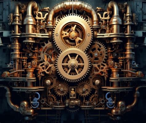 Premium AI Image | An industrial design with gears and machinery