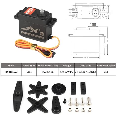 Jx Pdi Hv Hv High Voltage Kg Metal Gear Digital Core Servo With