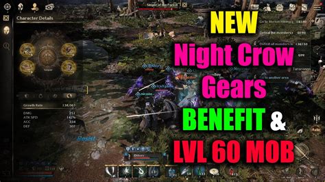 Night Crows New NC Gears Benefit Farming Lvl 60 MOB YouTube