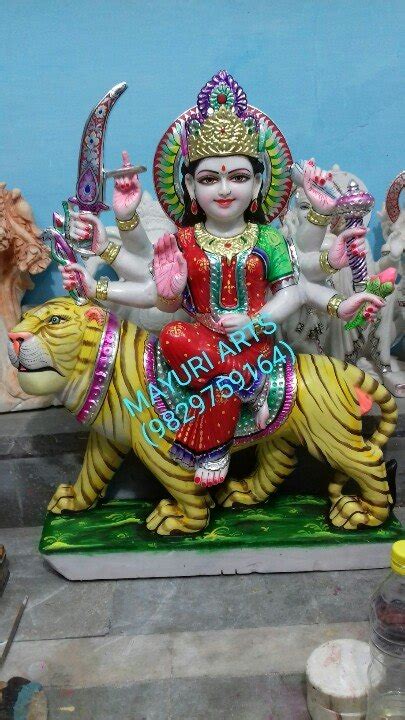 White Hindu Painted Marble Durga Statue For Worship At Rs 15000 In Jaipur