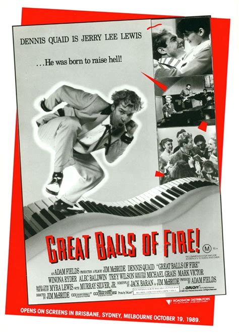 A Movie Poster For The Great Balls Of Fire