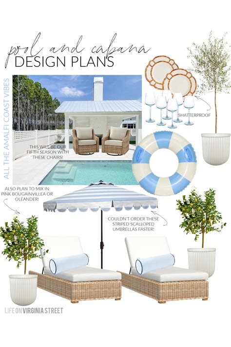 Amalfi Coast Inspired Pool and Cabana Design Plans - Life On Virginia ...