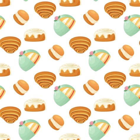 Premium Vector Seamless Pattern With Traditional Swedish Sweets