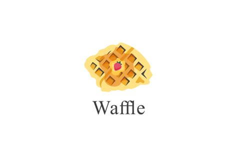 Waffle Dessert Sweet Food Bakery Logo Graphic By DEEMKA STUDIO