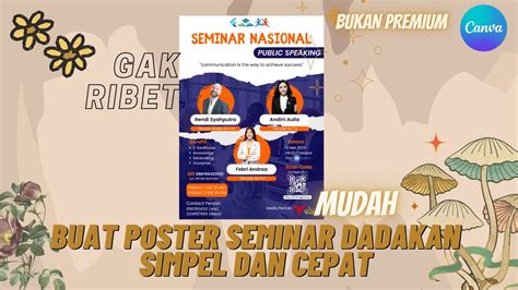 Cara Membuat Desain Pamflet Seminar Webinar Mudah Cepat Pakai Canva Aja