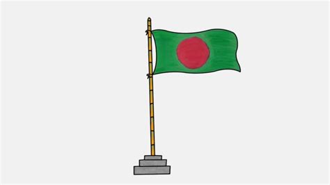 How To Draw National Flag Of Bangladesh Step By Step Bangladeshi