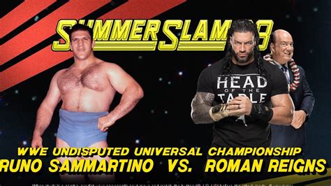 Roman Reigns Vs Bruno Sammartino Wwwf Championship Wwe K Youtube