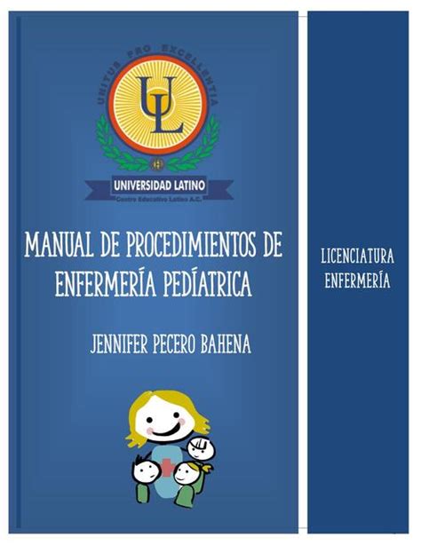 Manual De Procedimientos Pedi Trico De Enfermeria Jennifer Pecero