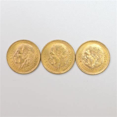 Gold Mexican Peso Pieces Property Room