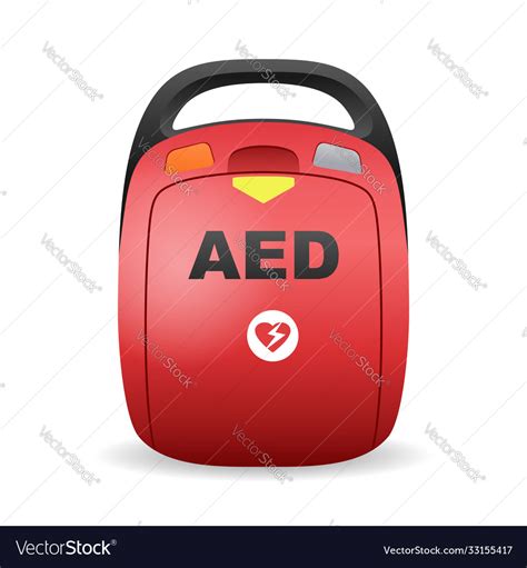 Aed Automated External Defibrillator Device Vector Image