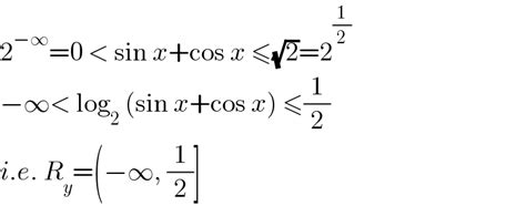 Y Log 2 Sin X Cos X R Y Range Tinku Tara