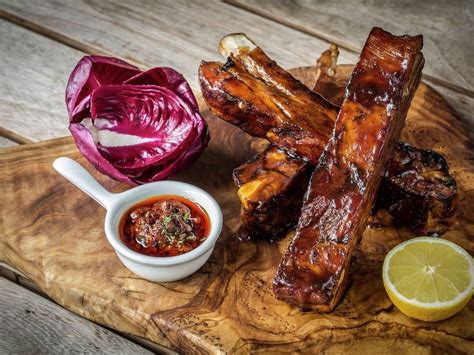 Bbq Smoke Pork Ribs With Apple Mustard And Maple Glaze Recipe Pork Ribs Maple Glazed