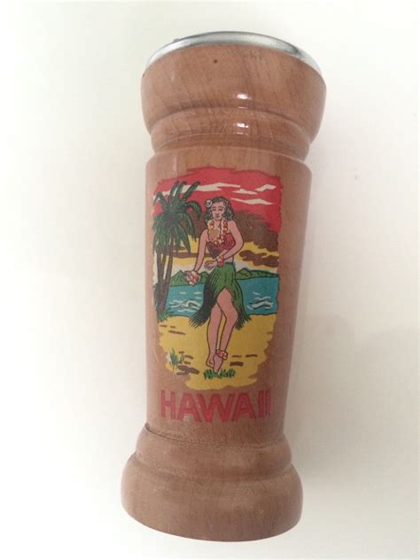 Vintage Hawaii Salt Shaker Tiki Bar Hula Girl Collectable