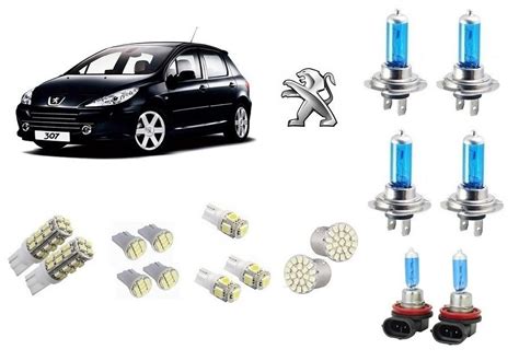 Kit Lampadas Farol H H Milha H Leds Smd Peugeot R