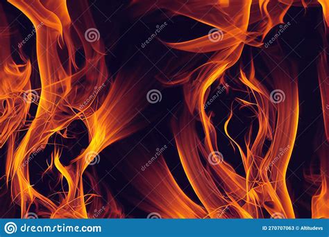 Waves Of Hot Red Blaze Fire Flame Rise Up Stock Illustration