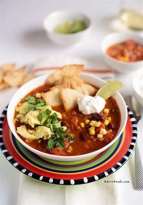 Mexican Tortilla Soup Easy And Hearty Vegetarian Soup Recipe The Perfect Make Ahead Meal F